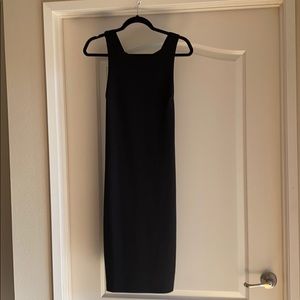 Cross Back Black Party Dress